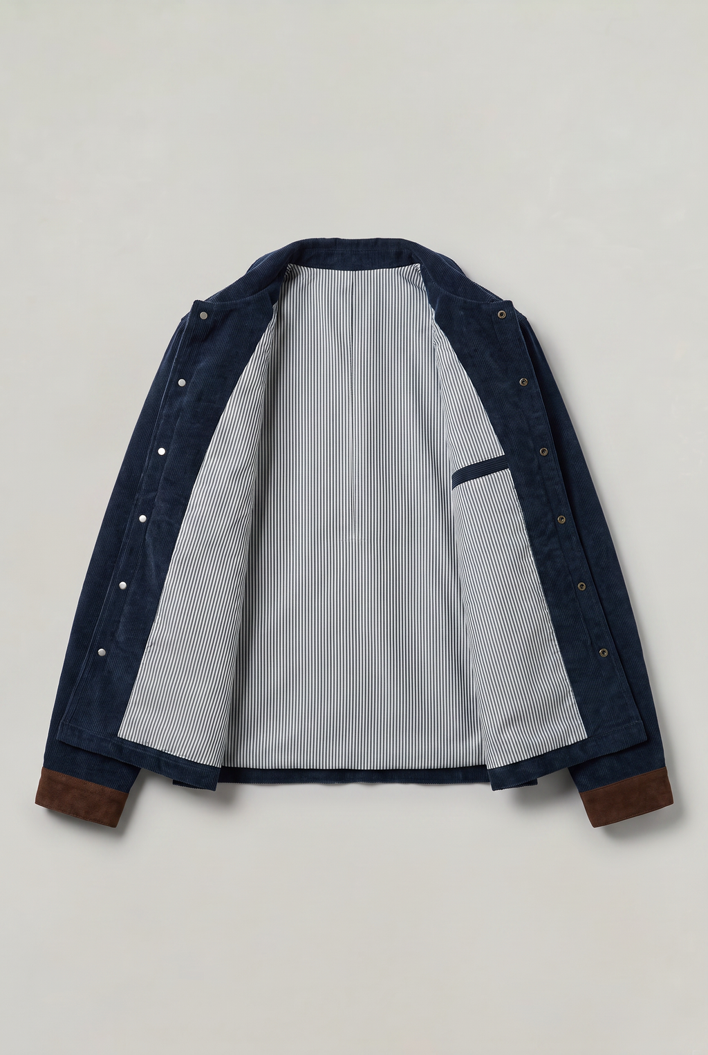 Men’s Quilted Contrast Collar Jacket