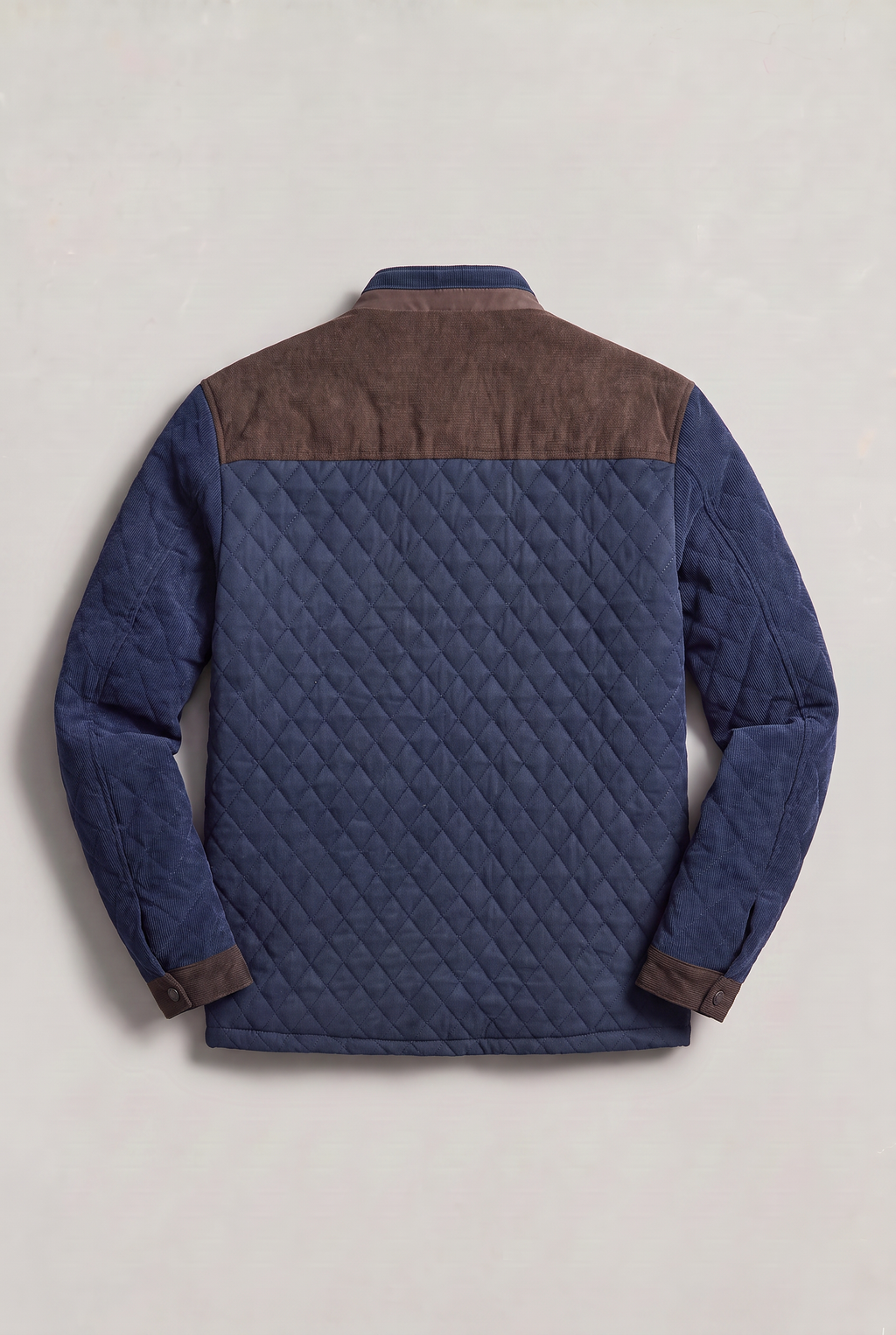 Men’s Quilted Contrast Collar Jacket