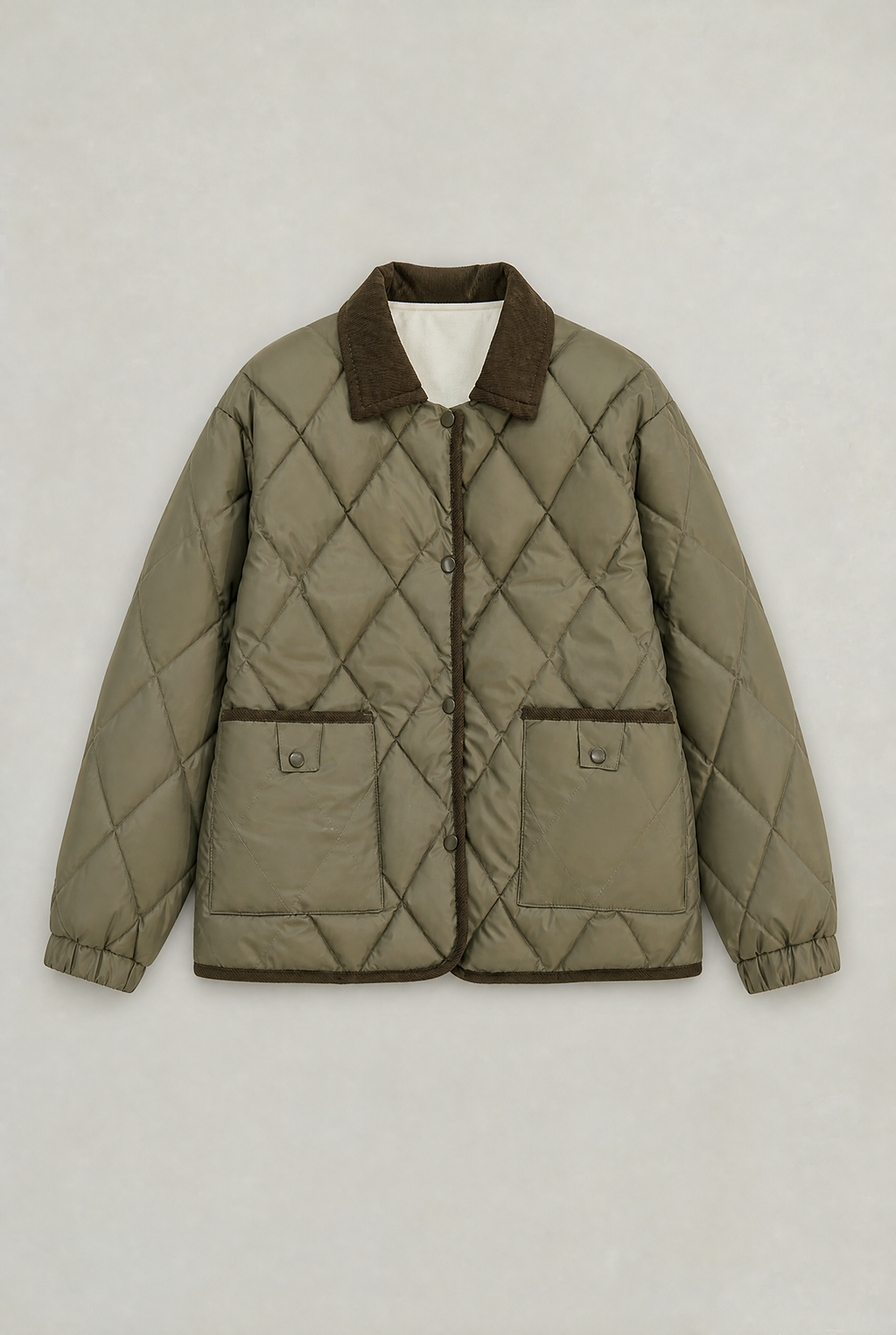 Women’s Cord Collar Quilted Jacket