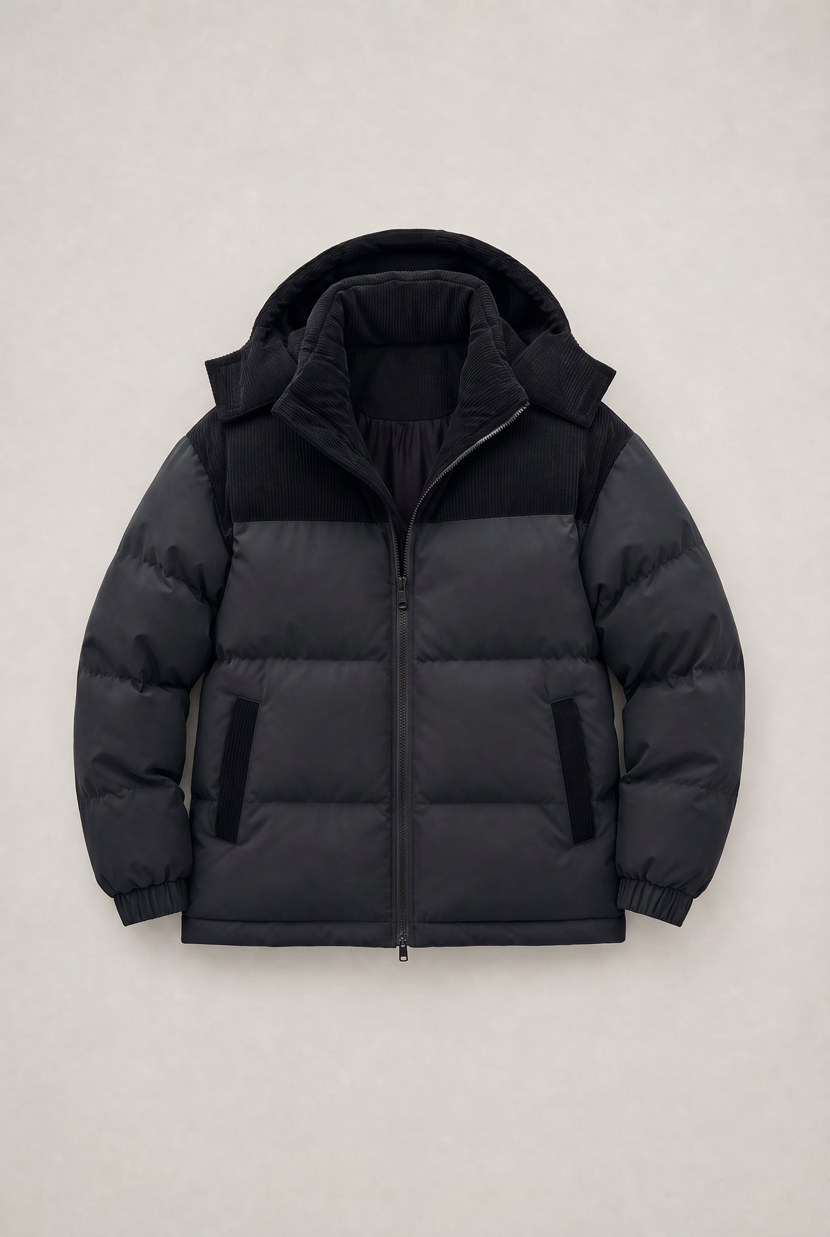 Men’s Hooded Cord Puffer Jacket