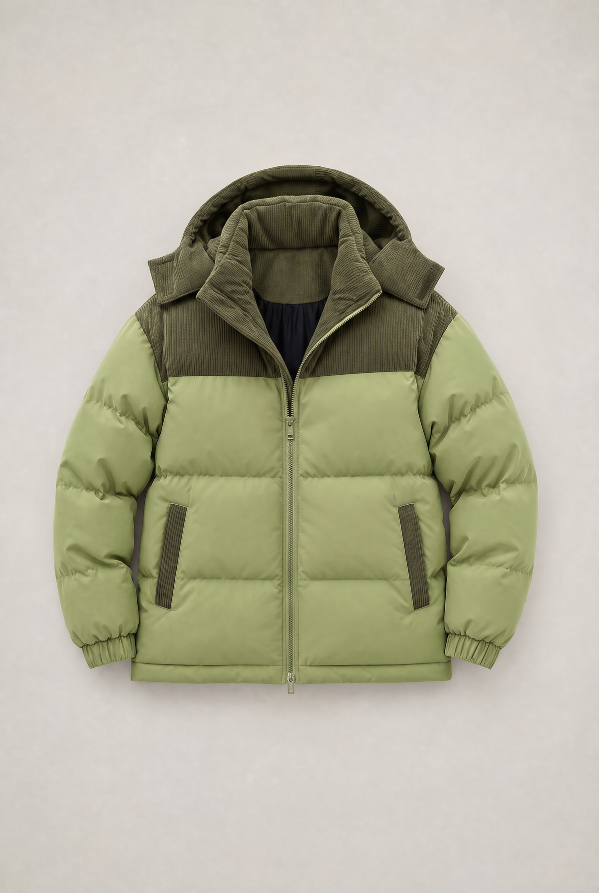 Men’s Hooded Cord Puffer Jacket