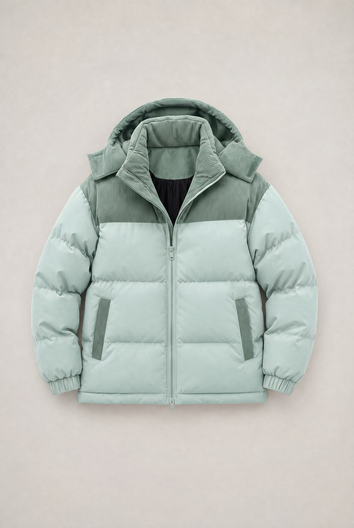 Men’s Hooded Cord Puffer Jacket