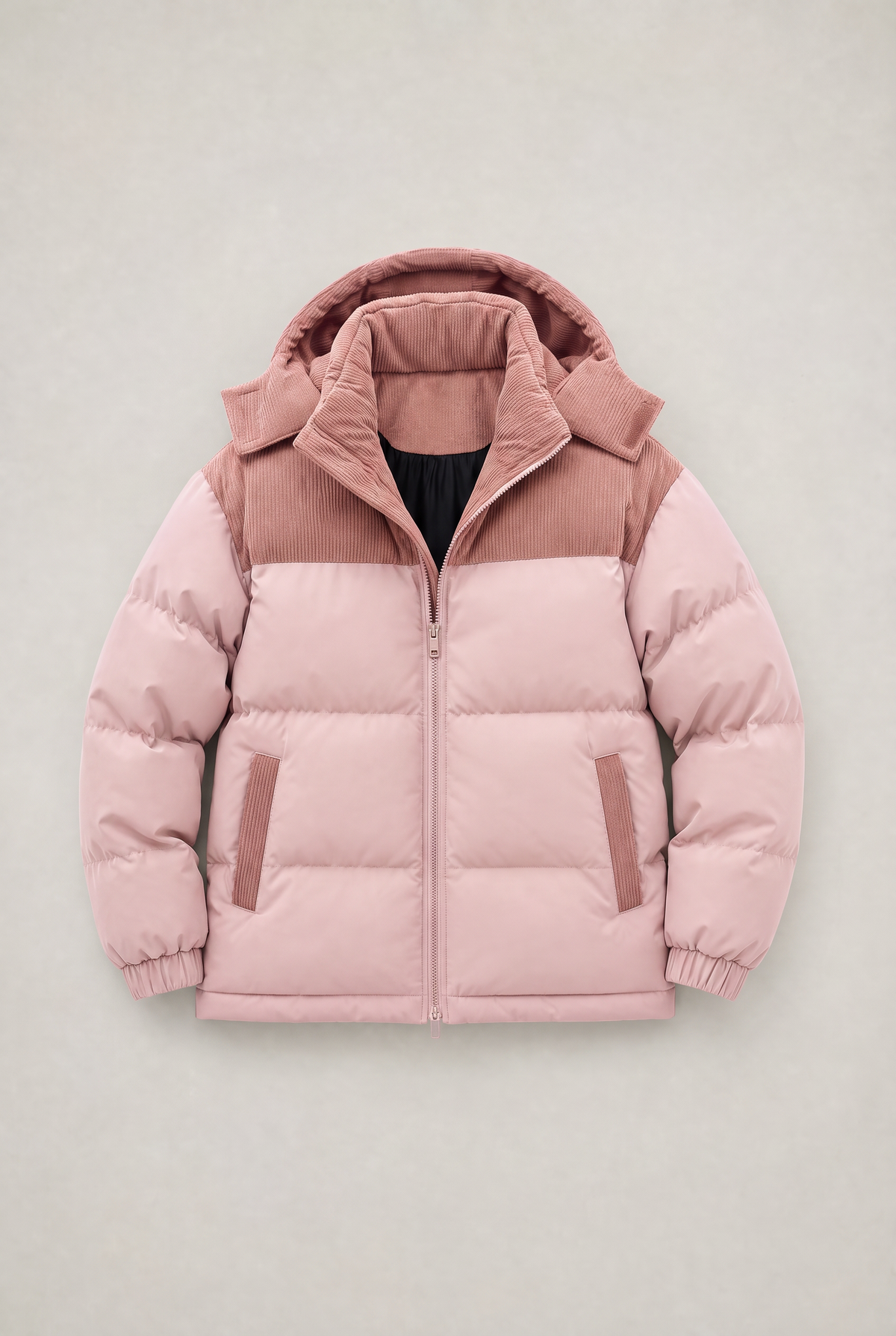 Men’s Hooded Cord Puffer Jacket