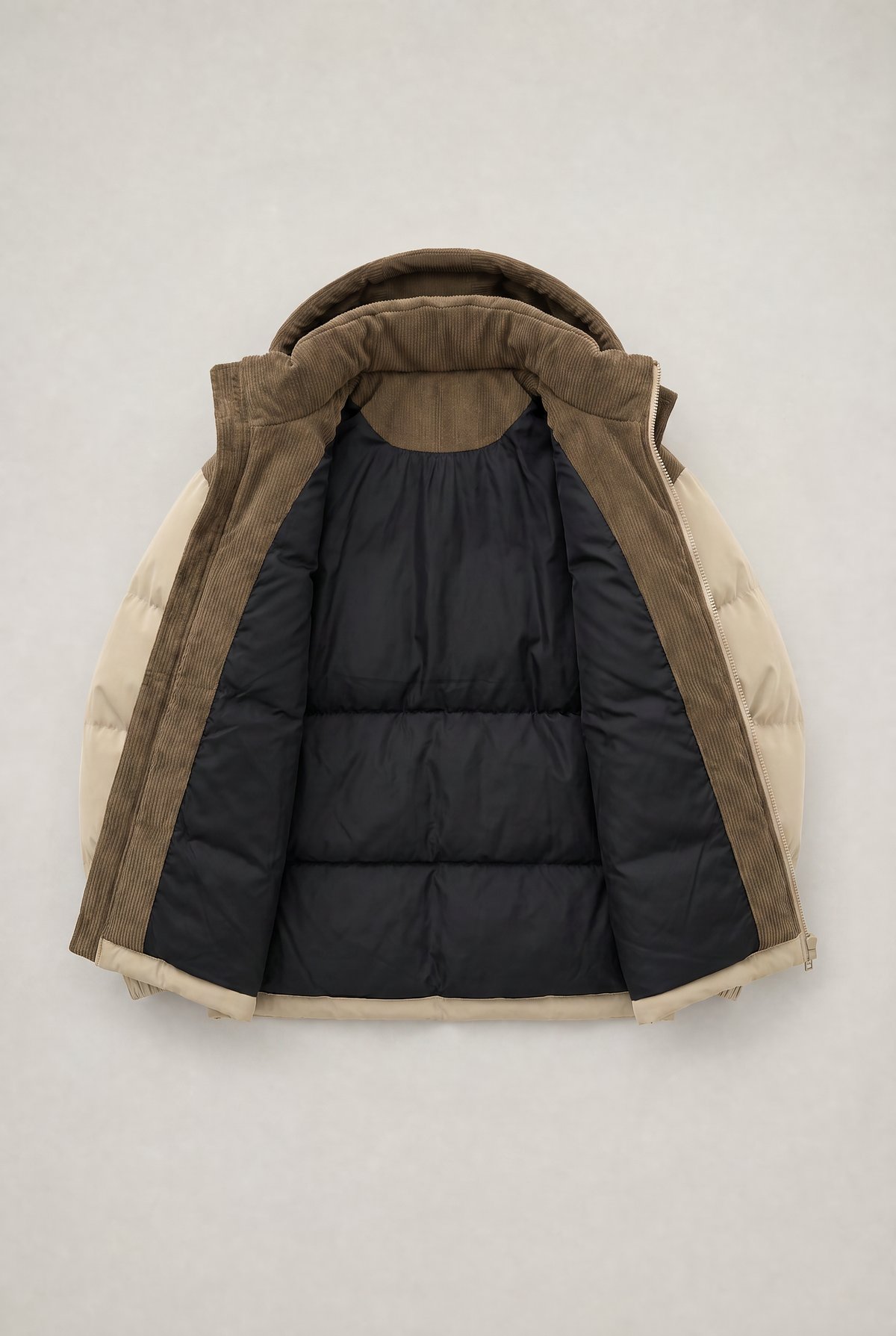 Men’s Hooded Cord Puffer Jacket