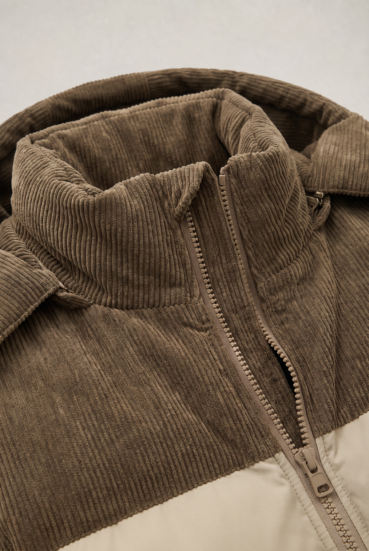 Men’s Hooded Cord Puffer Jacket