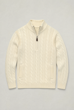 Men’s Cable Knit Quarter Zip Jumper
