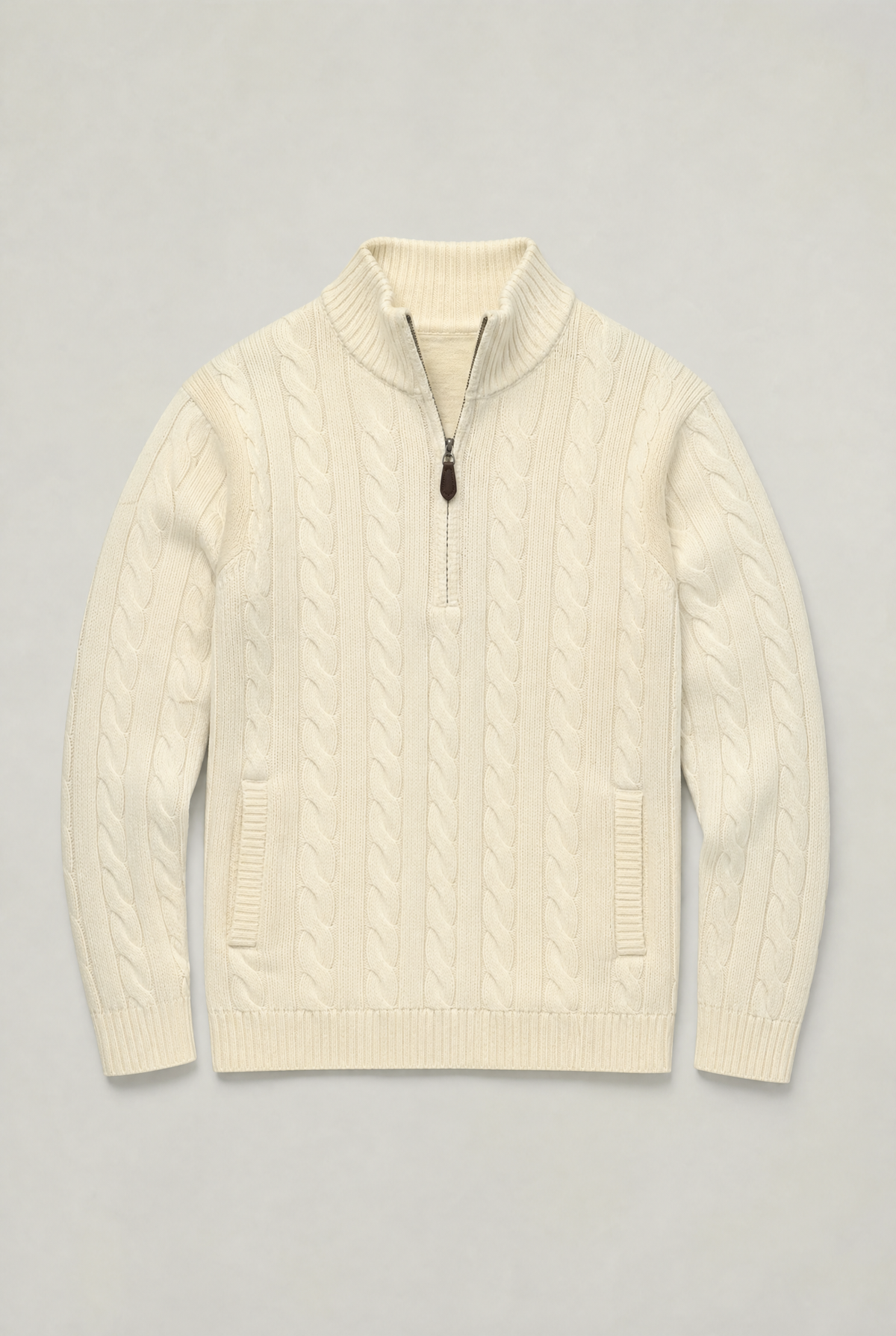 Men’s Cable Knit Quarter Zip Jumper