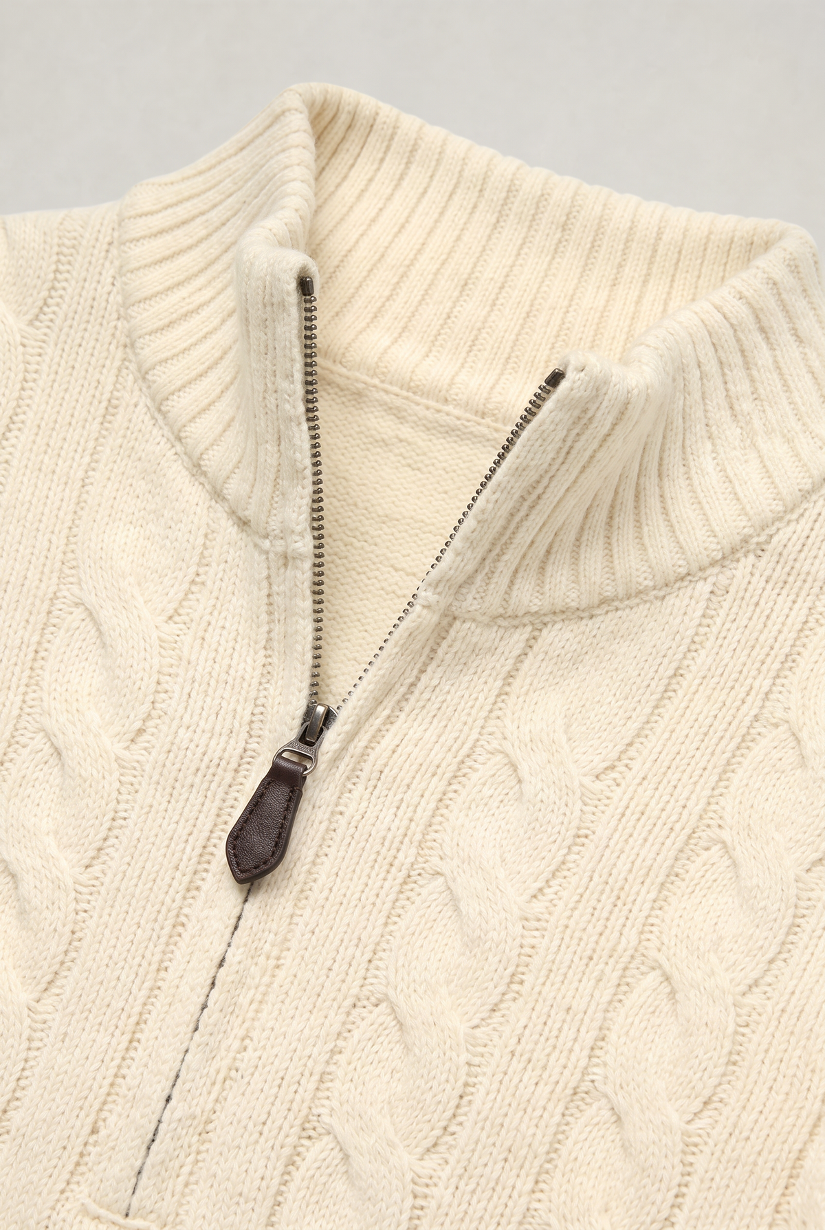 Men’s Cable Knit Quarter Zip Jumper