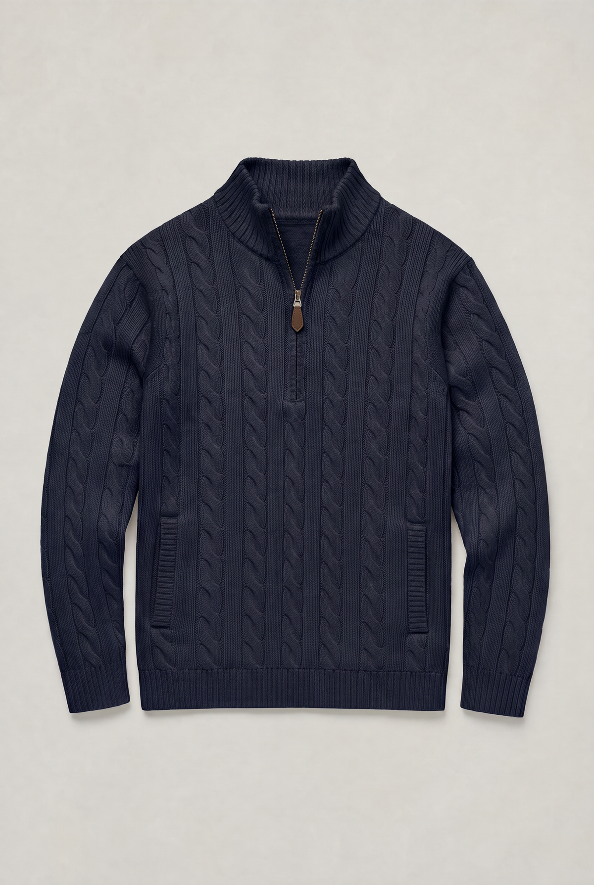 Men’s Cable Knit Quarter Zip Jumper