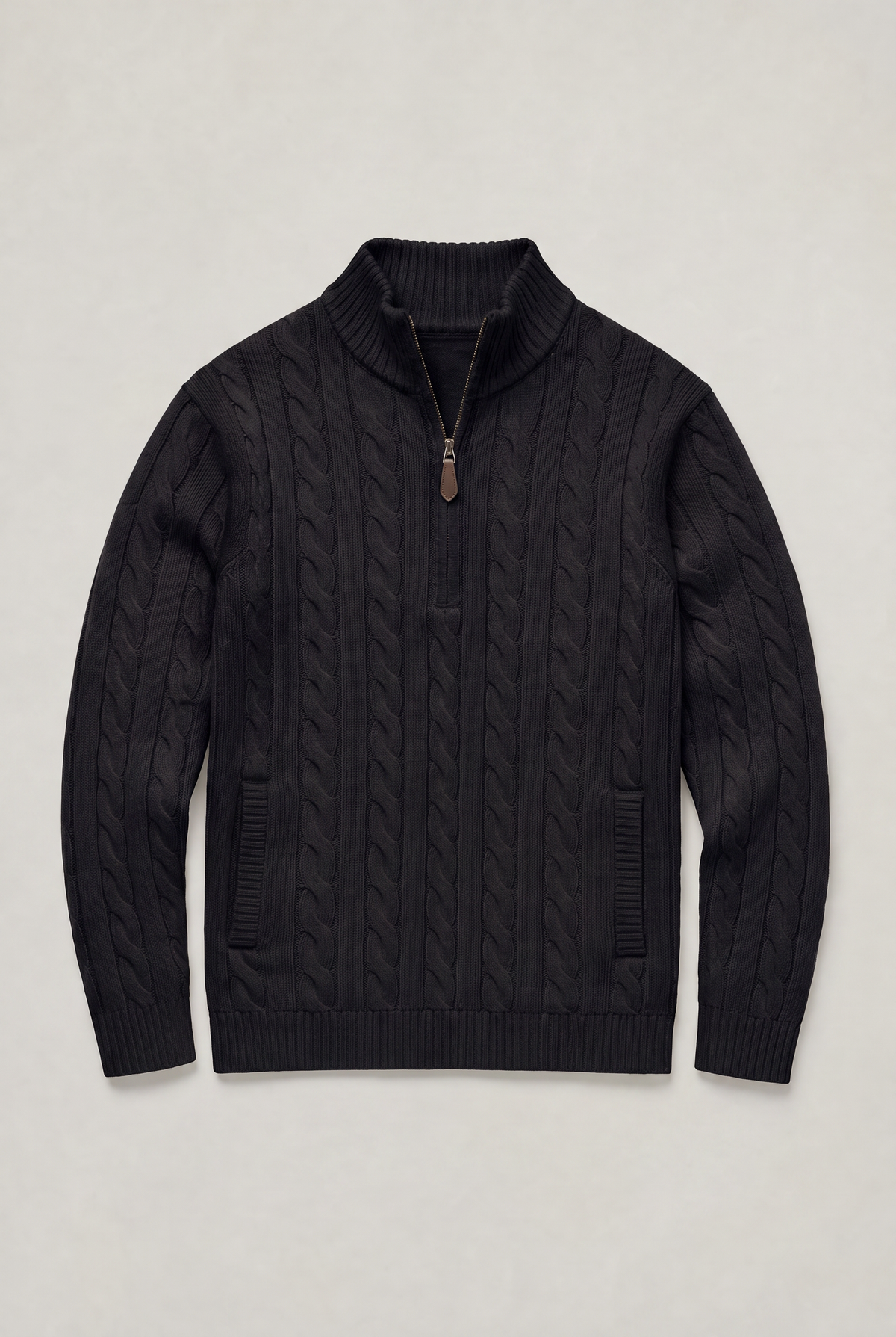 Men’s Cable Knit Quarter Zip Jumper