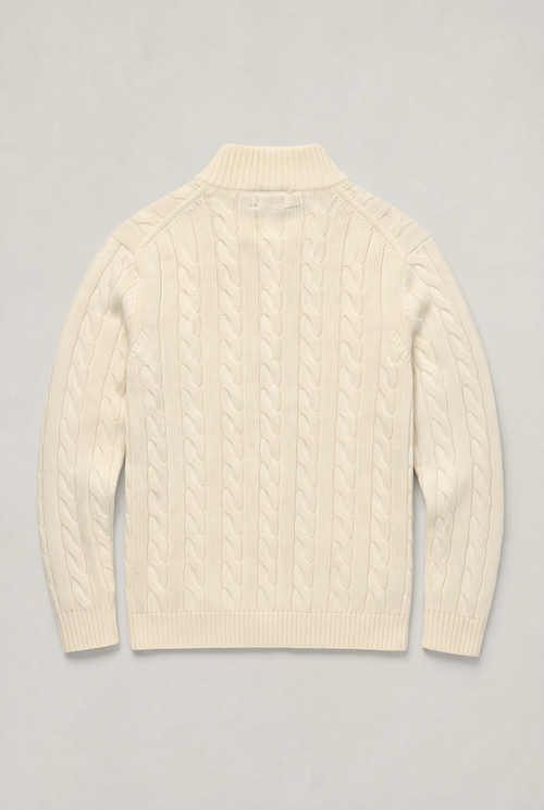 Men’s Cable Knit Quarter Zip Jumper