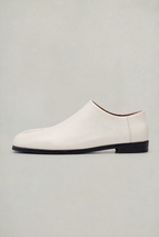 Women’s White Split Toe Slip-On Loafers