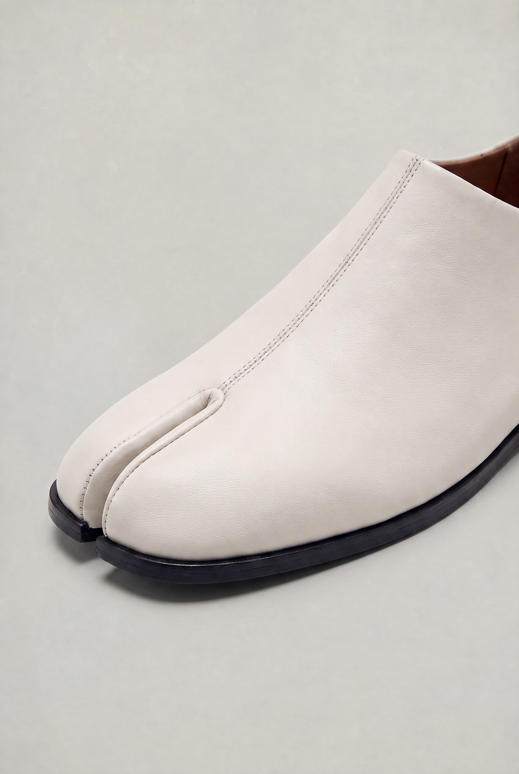 Women’s White Split Toe Slip-On Loafers