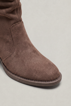 Women’s Suede Slouch Knee High Block Heel Boots