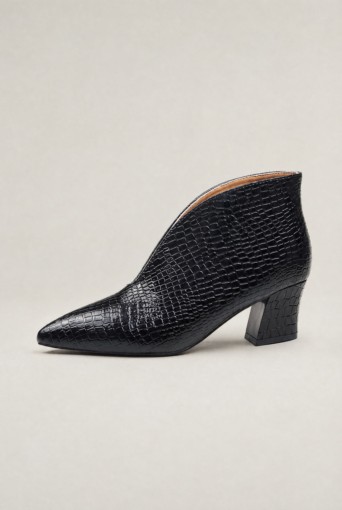 Women’s Croc Effect Pointed Toe Pumps