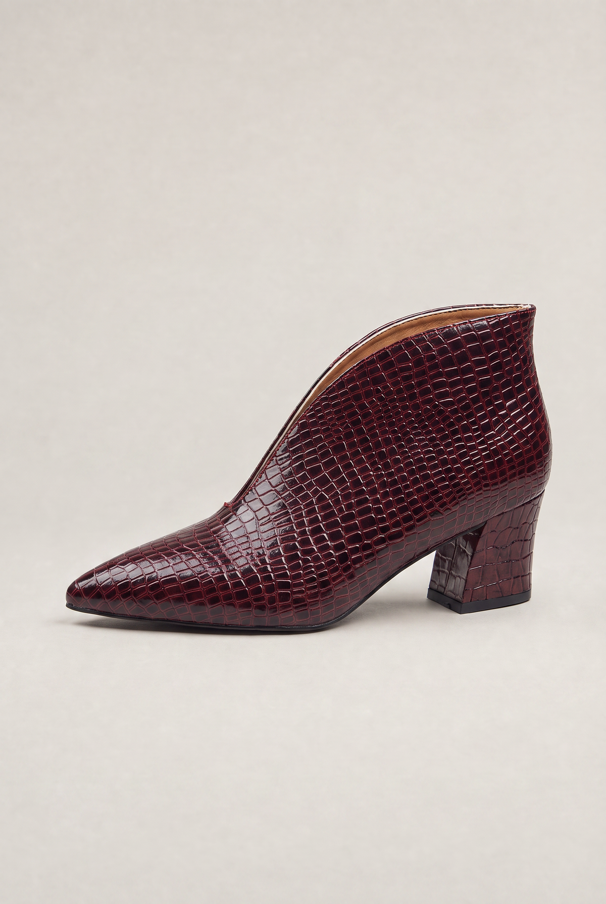 Women’s Croc Effect Pointed Toe Pumps