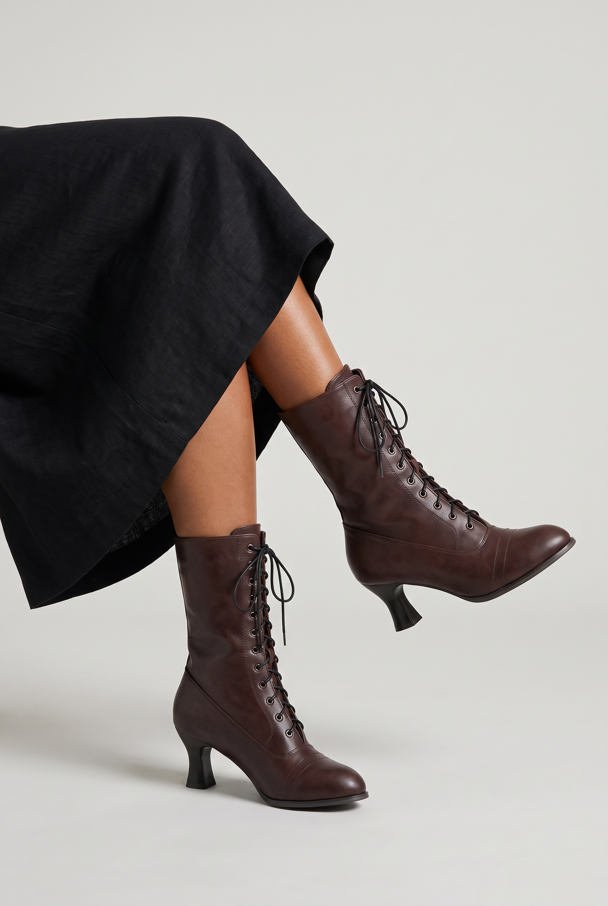 Women’s Victorian Lace Up Heeled Boots