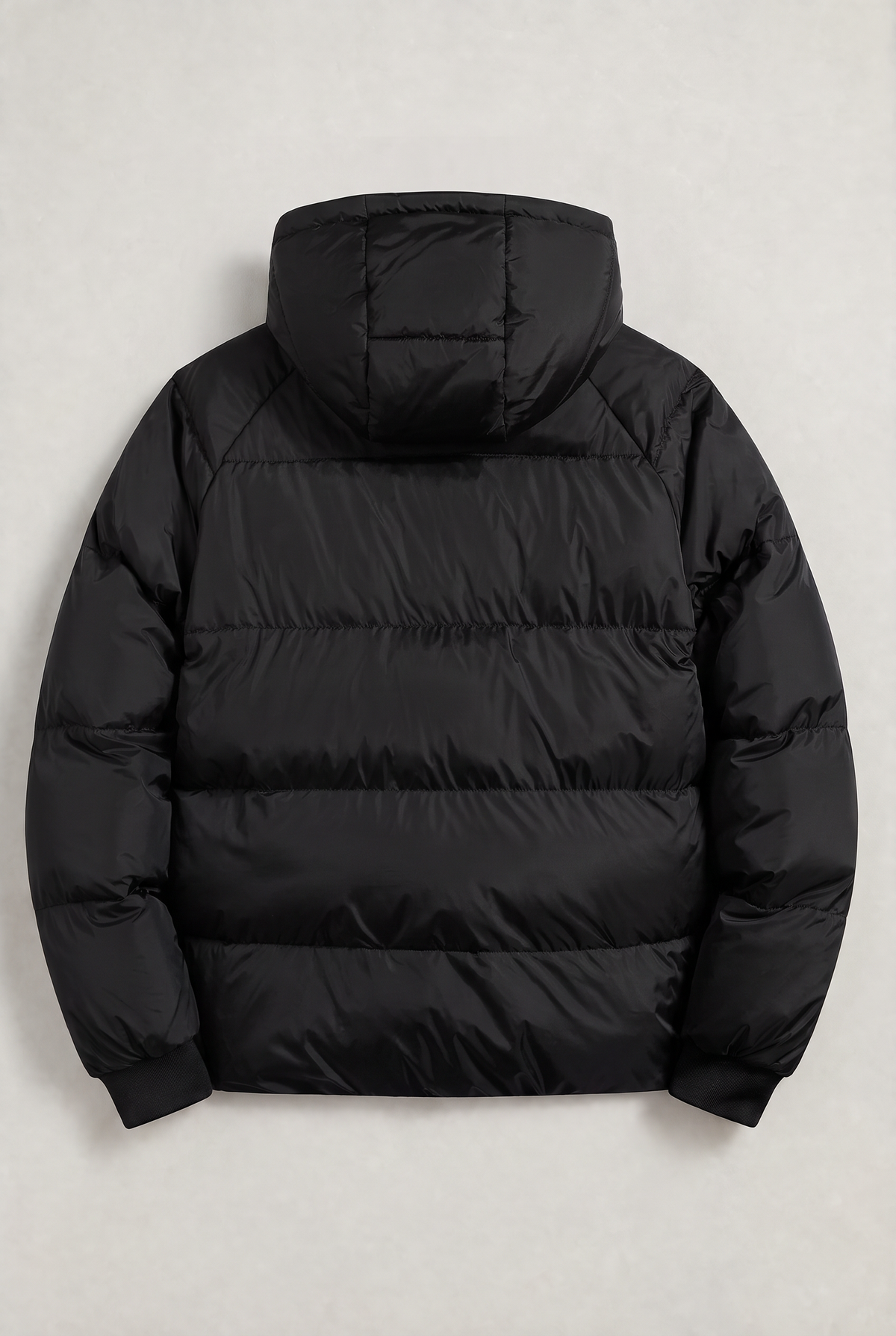 Men’s Hooded Puffer Jacket - Front Zip