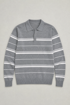 Men’s Striped Knit Rugby Jumper