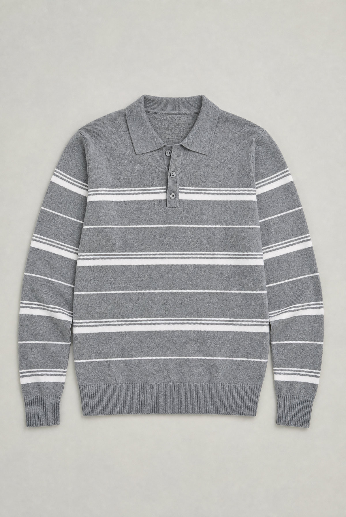 Men’s Striped Knit Rugby Jumper