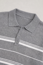 Men’s Striped Knit Rugby Jumper