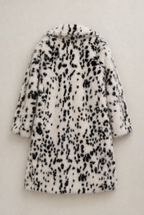 Women’s Dalmatian Print Faux Fur Coat