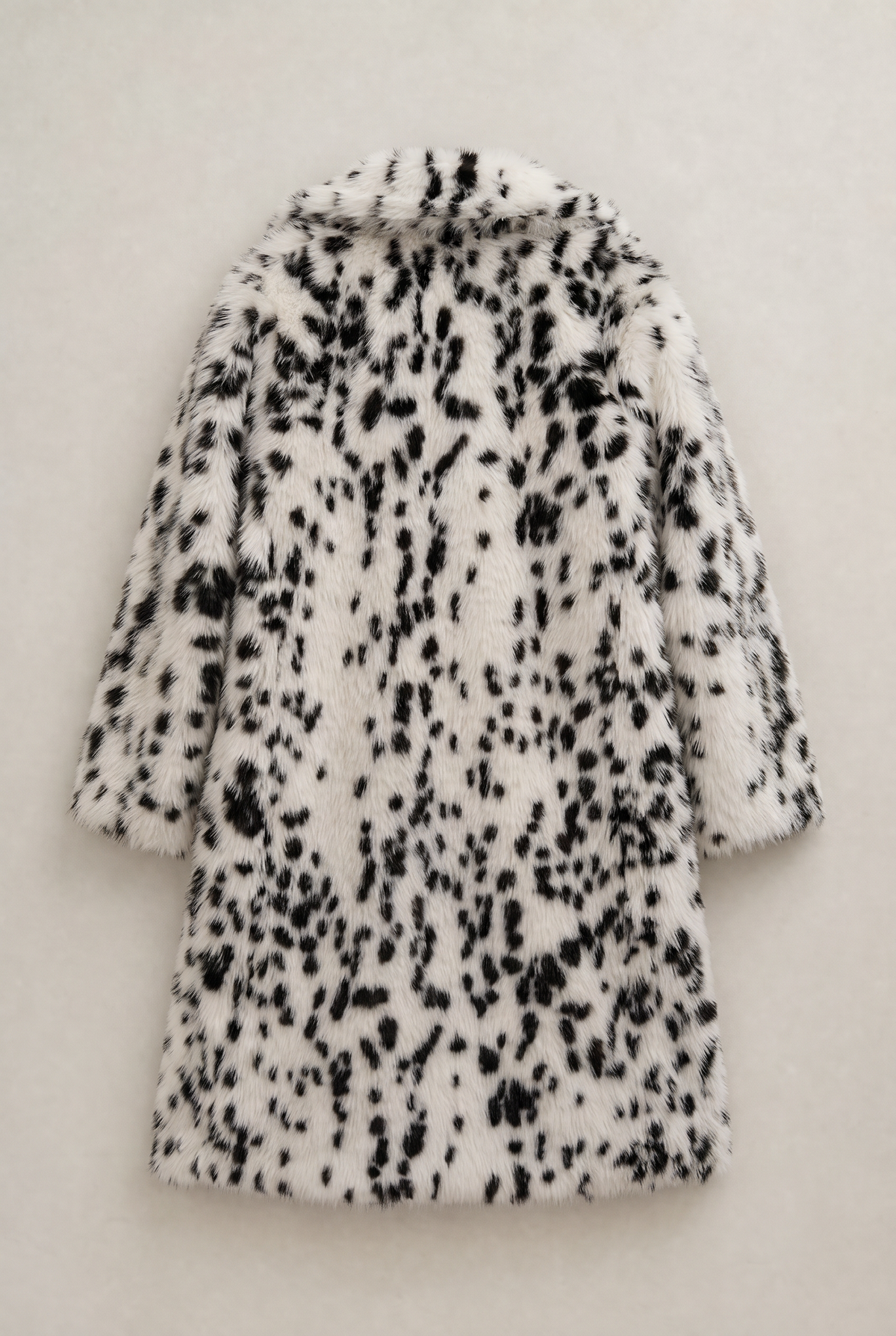 Women’s Dalmatian Print Faux Fur Coat