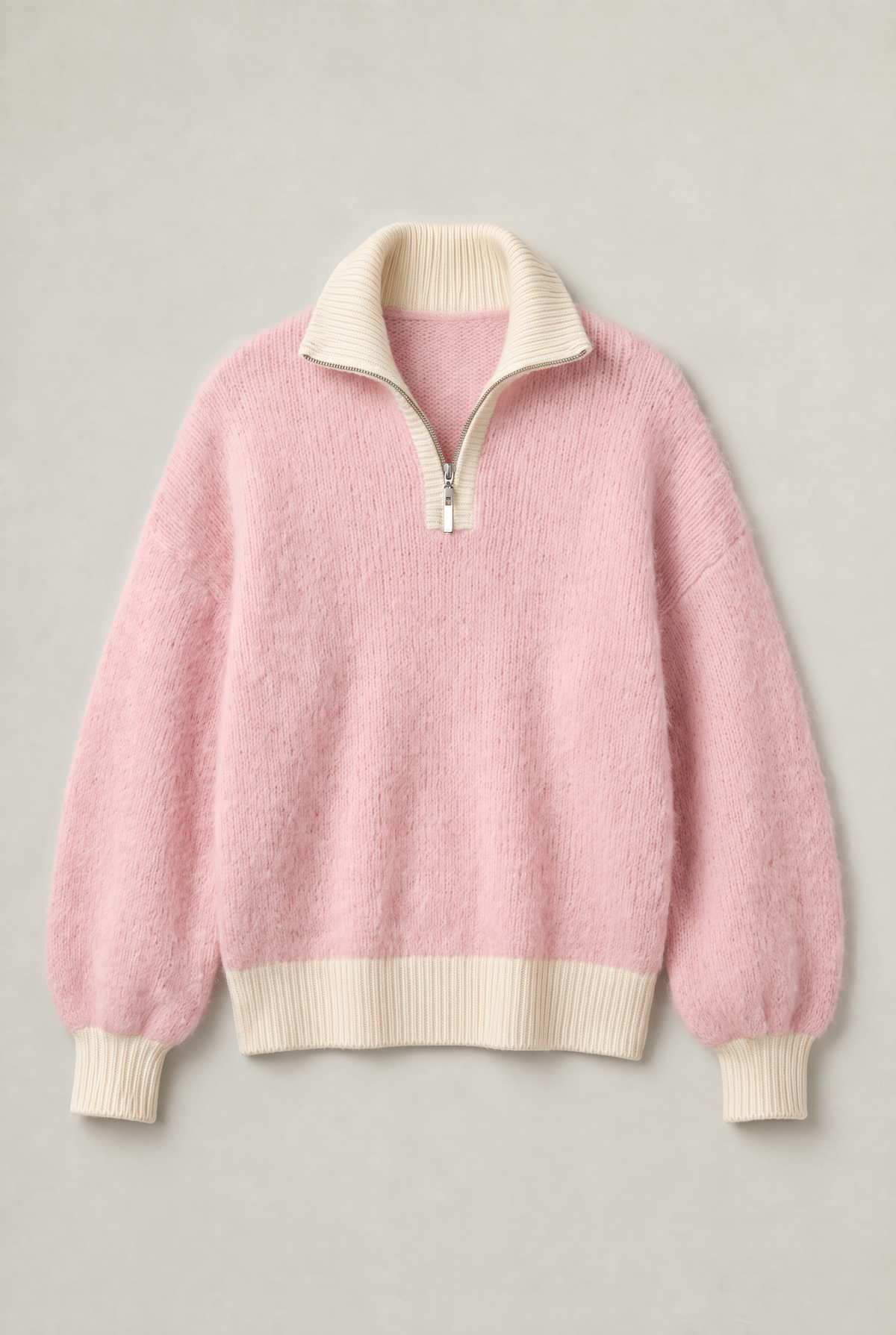 Women’s Contrast Collar Quarter Zip Jumper