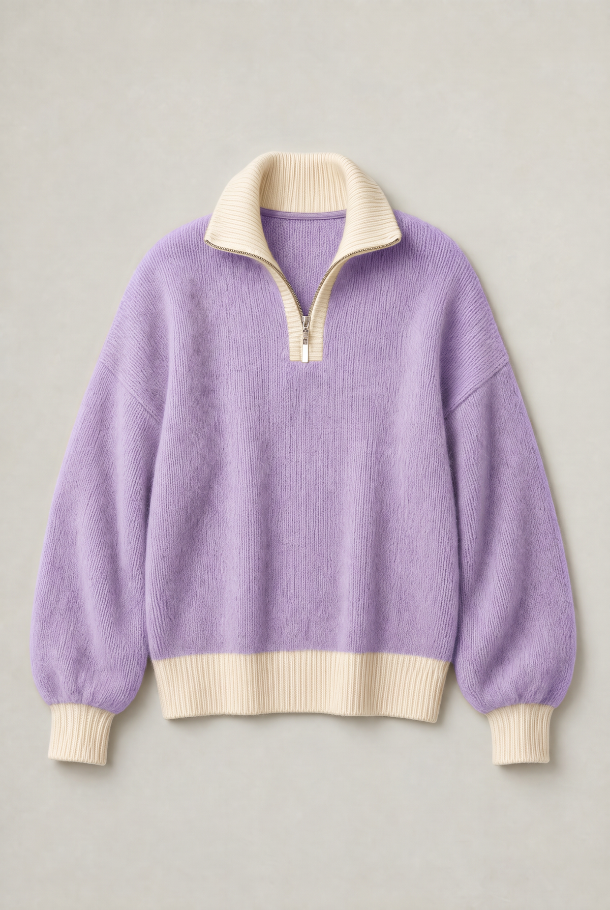 Women’s Contrast Collar Quarter Zip Jumper
