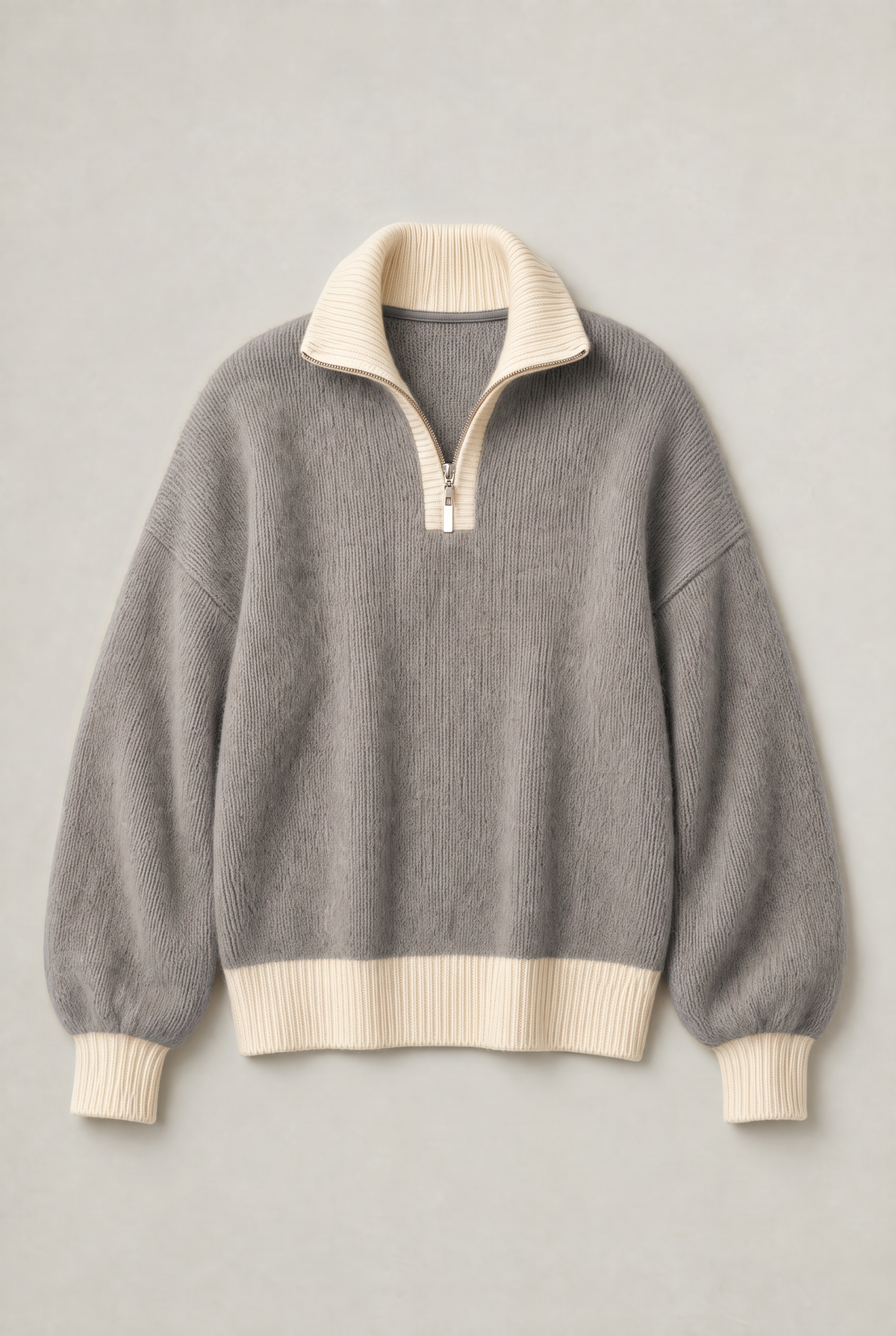 Women’s Contrast Collar Quarter Zip Jumper