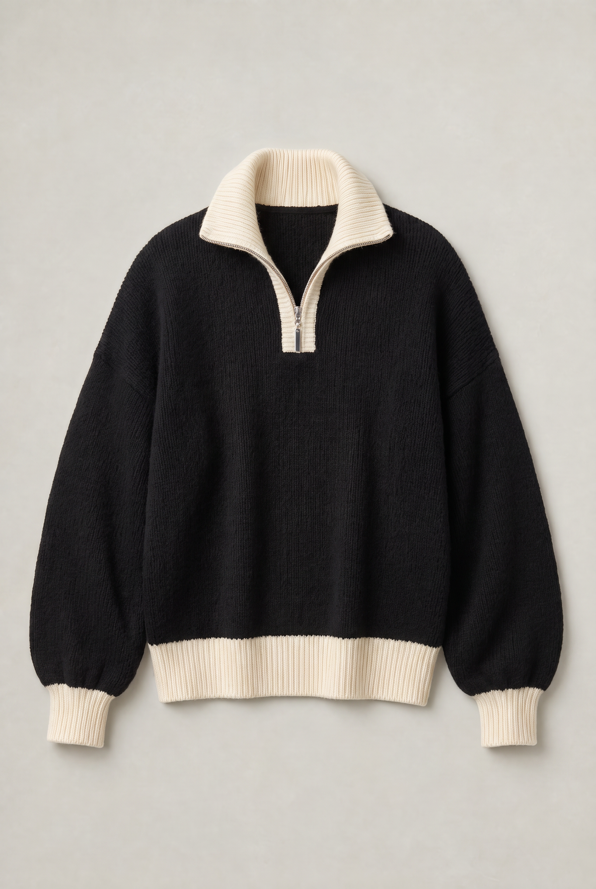 Women’s Contrast Collar Quarter Zip Jumper
