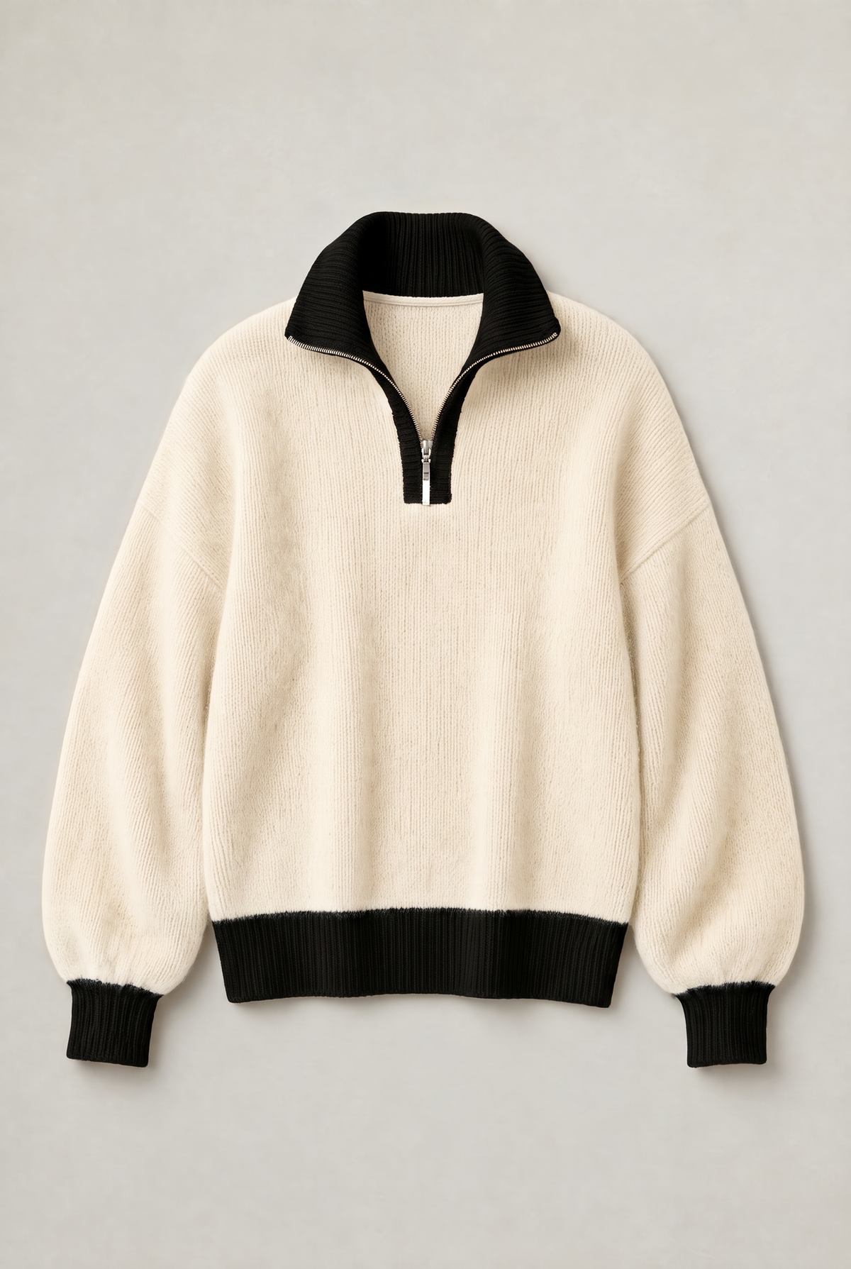 Women’s Contrast Collar Quarter Zip Jumper