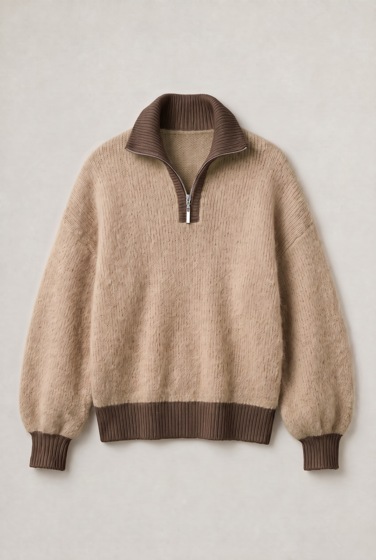 Women’s Contrast Collar Quarter Zip Jumper