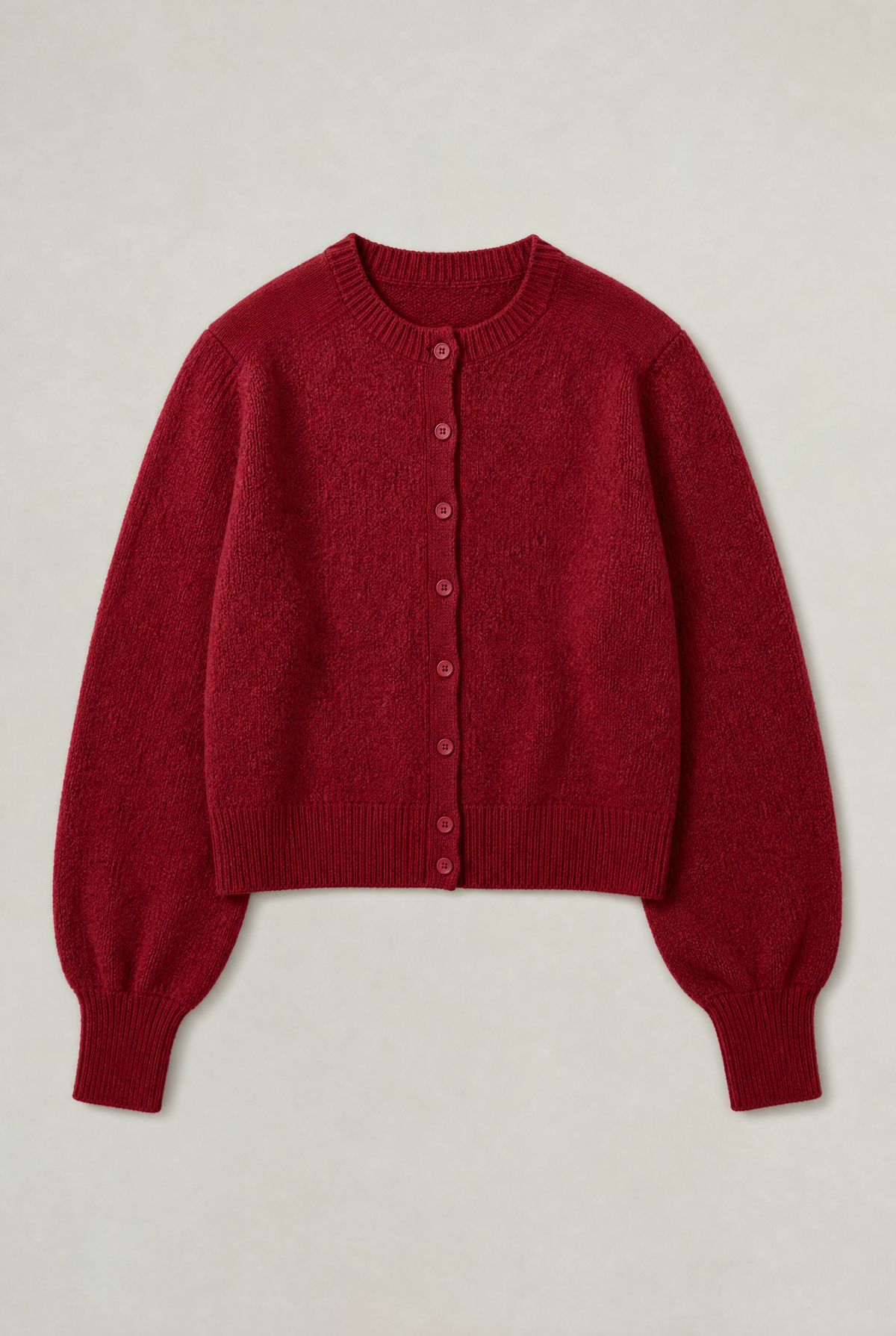 Women’s Round Neck Button-Up Cardigan