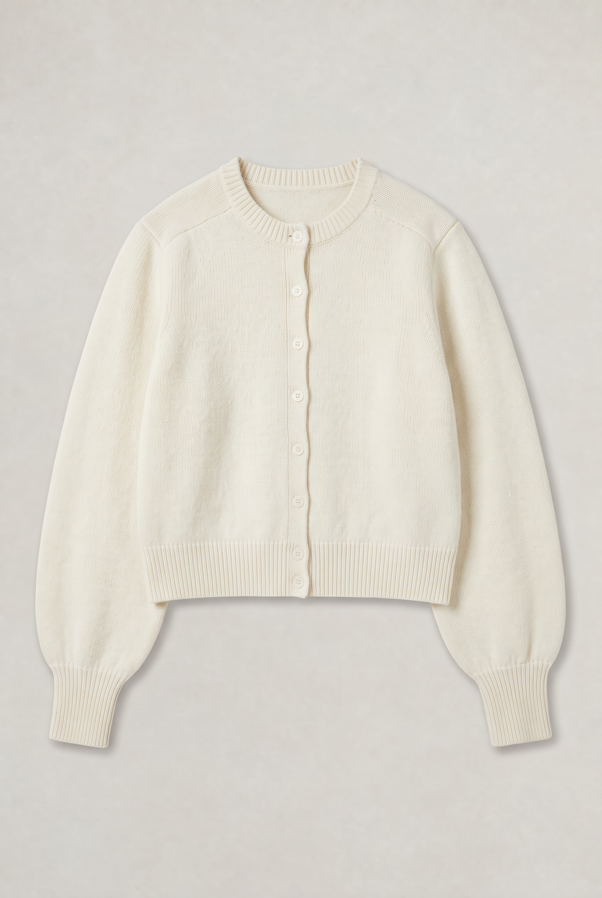 Women’s Round Neck Button-Up Cardigan