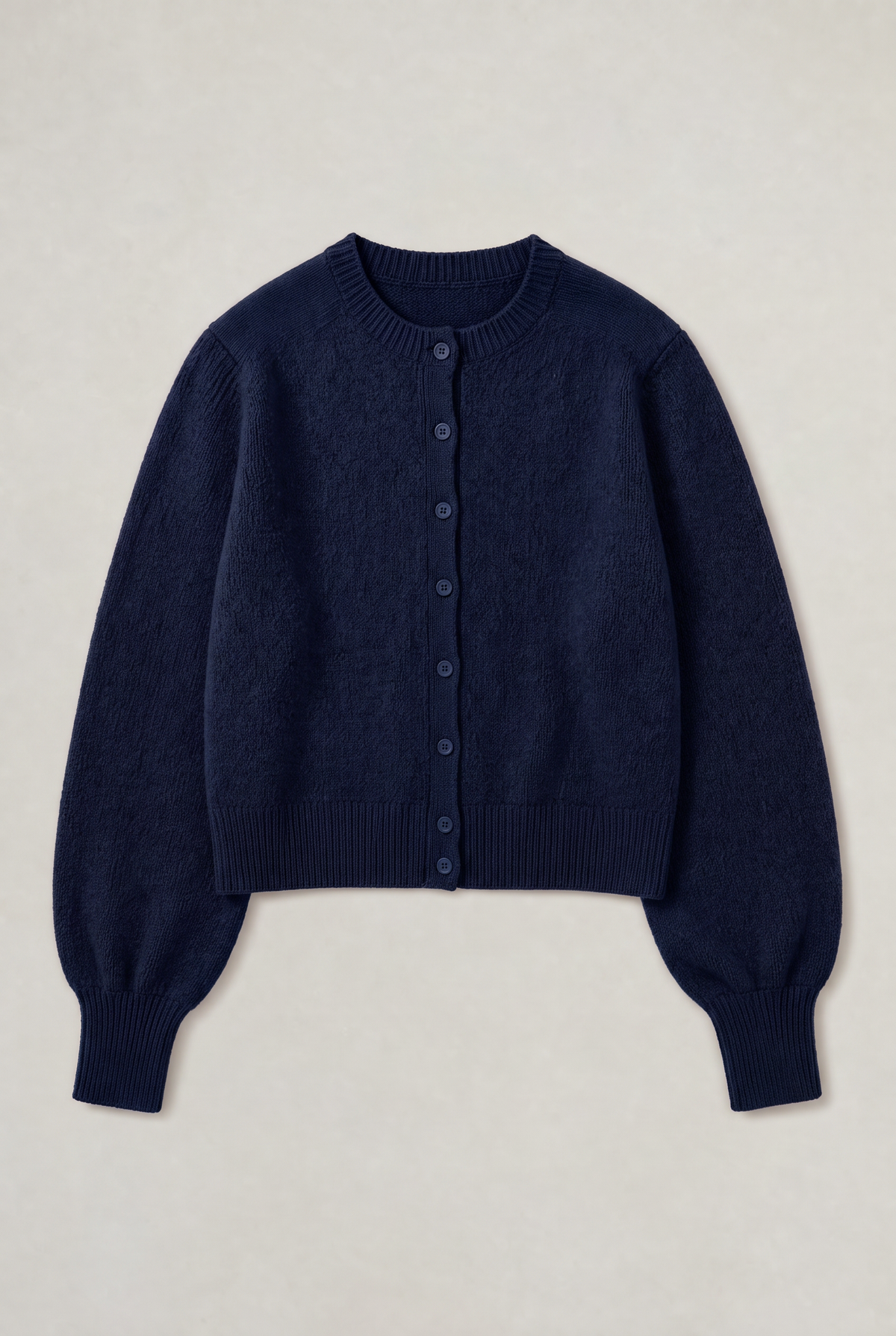 Women’s Round Neck Button-Up Cardigan