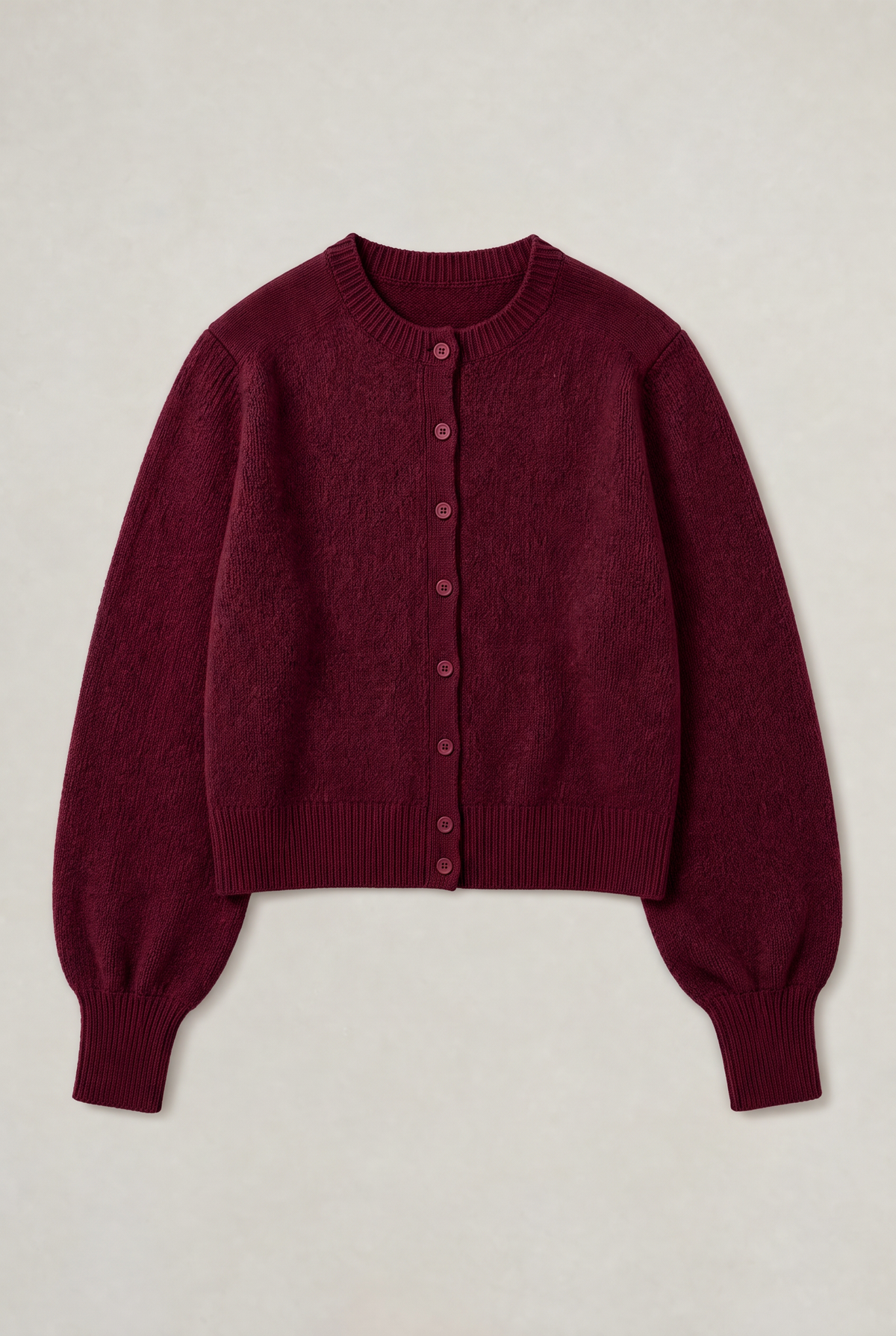 Women’s Round Neck Button-Up Cardigan