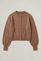 Women’s Round Neck Button-Up Cardigan