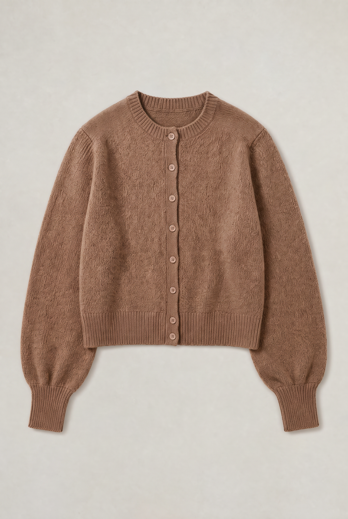 Women’s Round Neck Button-Up Cardigan