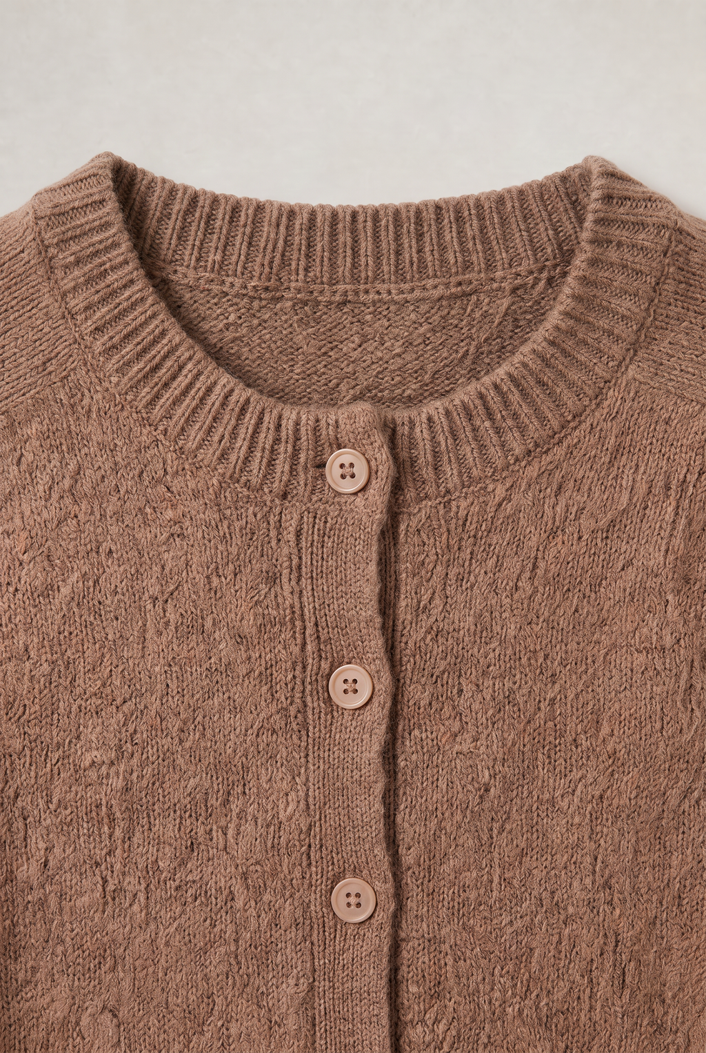 Women’s Round Neck Button-Up Cardigan