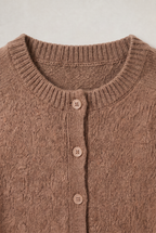 Women’s Round Neck Button-Up Cardigan