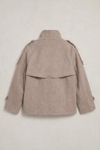 Women’s Button-Up High Collar Pea Coat