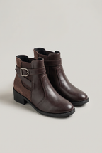 Women's Buckle Strap Chelsea Ankle Boots