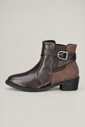 Women's Buckle Strap Chelsea Ankle Boots