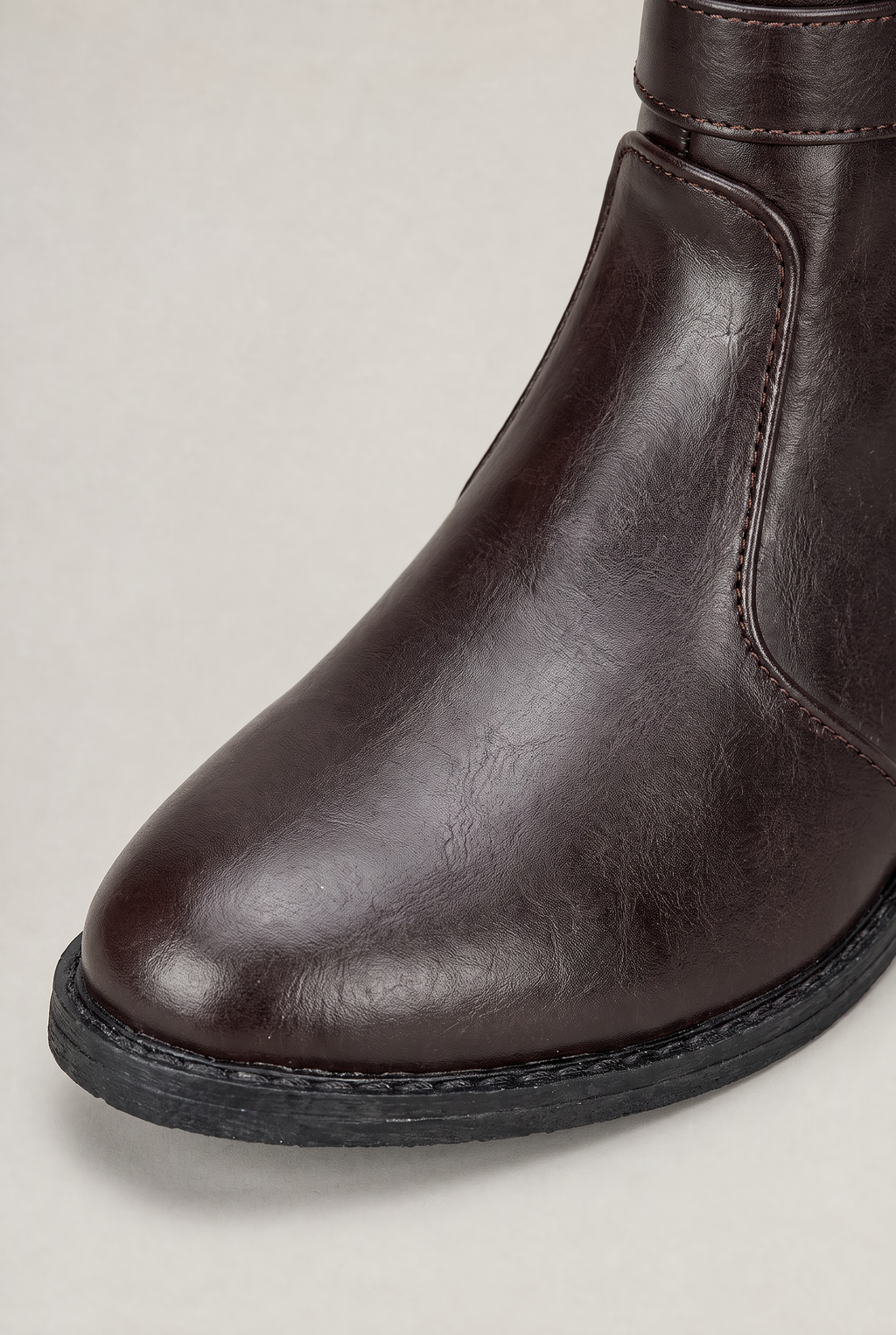 Women's Buckle Strap Chelsea Ankle Boots