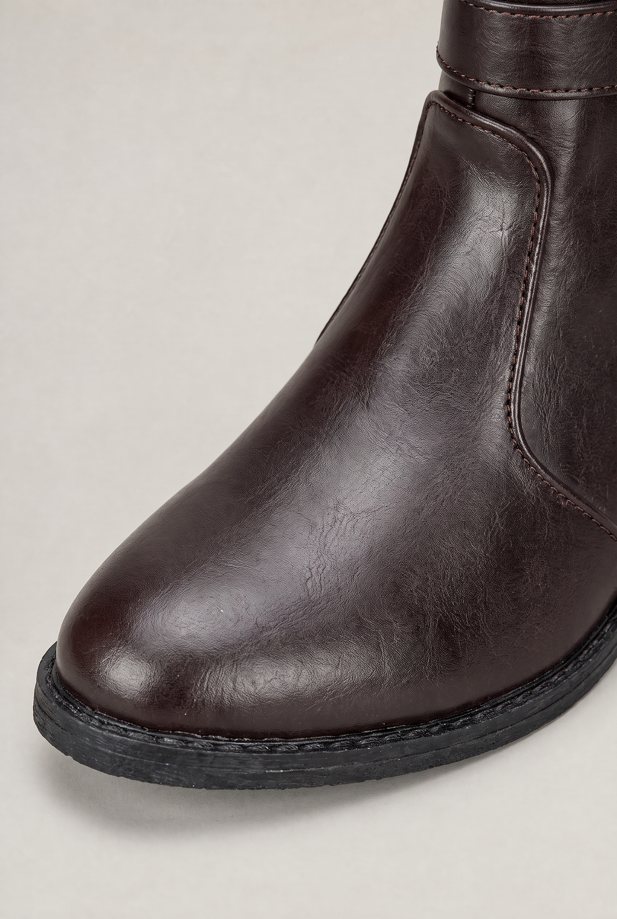 Women's Buckle Strap Chelsea Ankle Boots