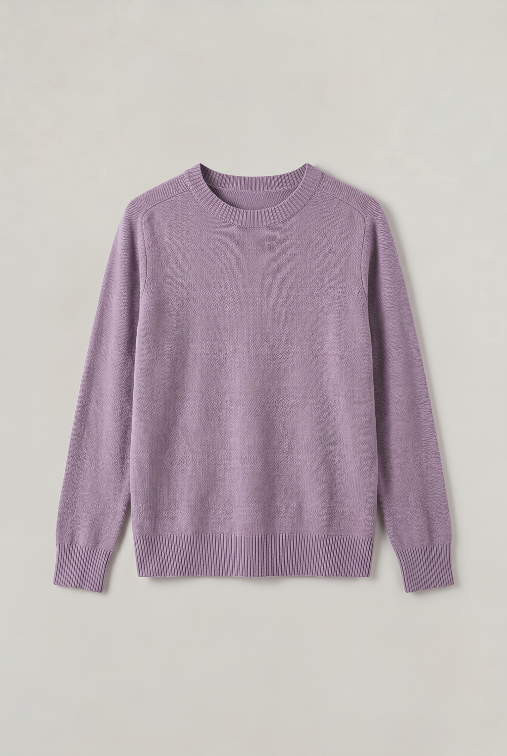 Women’s Wool Crew Neck Jumper - Ribbed Neckline