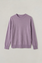 Women’s Wool Crew Neck Jumper - Ribbed Neckline