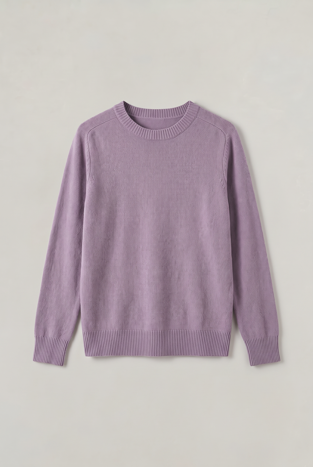 Women’s Wool Crew Neck Jumper - Ribbed Neckline