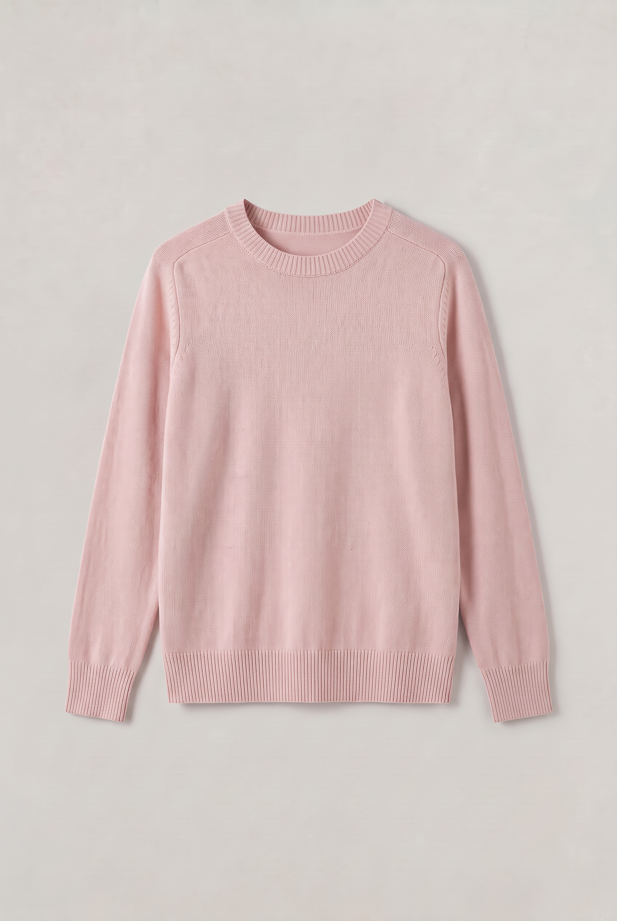 Women’s Wool Crew Neck Jumper - Ribbed Neckline